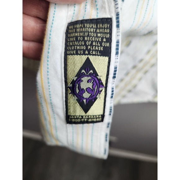 The Territory Ahead Mens Button Front Shirt Sz XL Geometric Western print cotton - Picture 7 of 10